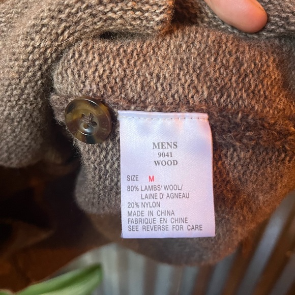 Woolrich Chocolate Cardi Wool Knit - Picture 6 of 8